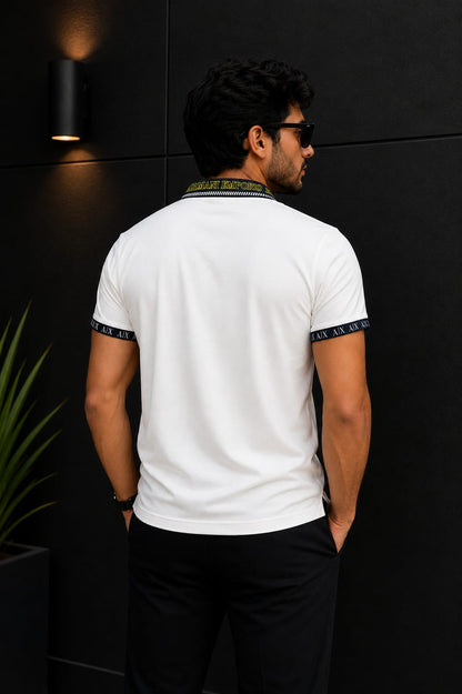 Men's White Premium Polo T-Shirt