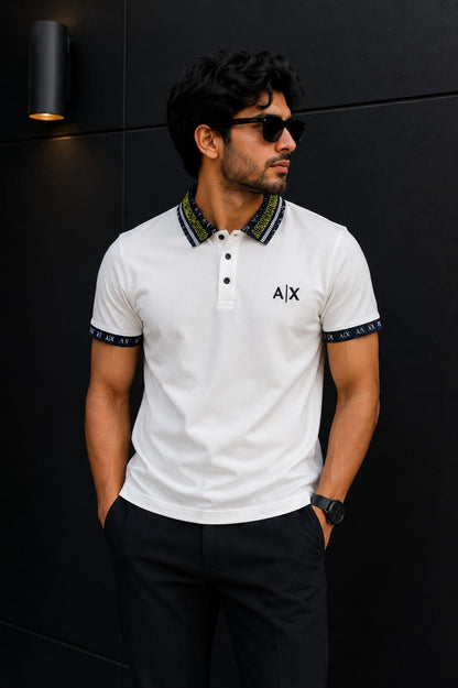 Men's White Premium Polo T-Shirt
