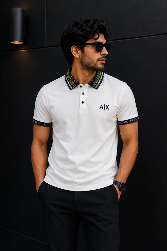 Men's White Premium Polo T-Shirt