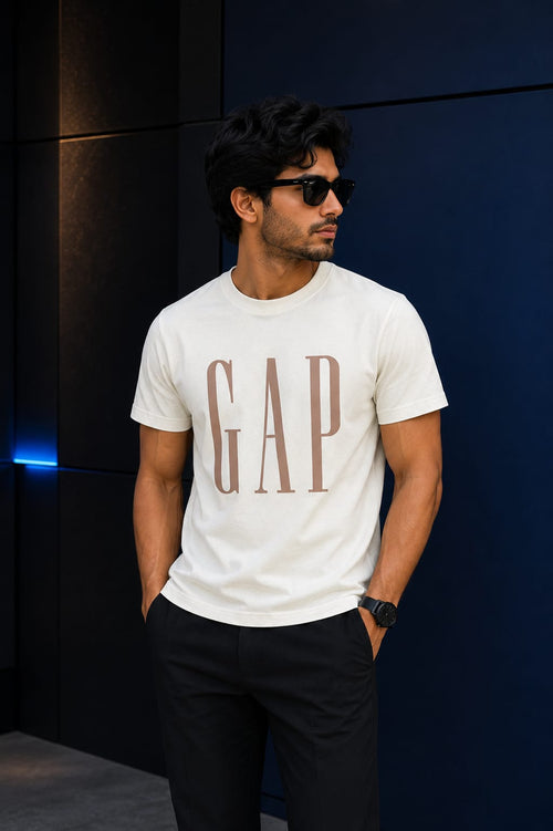 Men's White GAP Graphic Premium T-Shirt