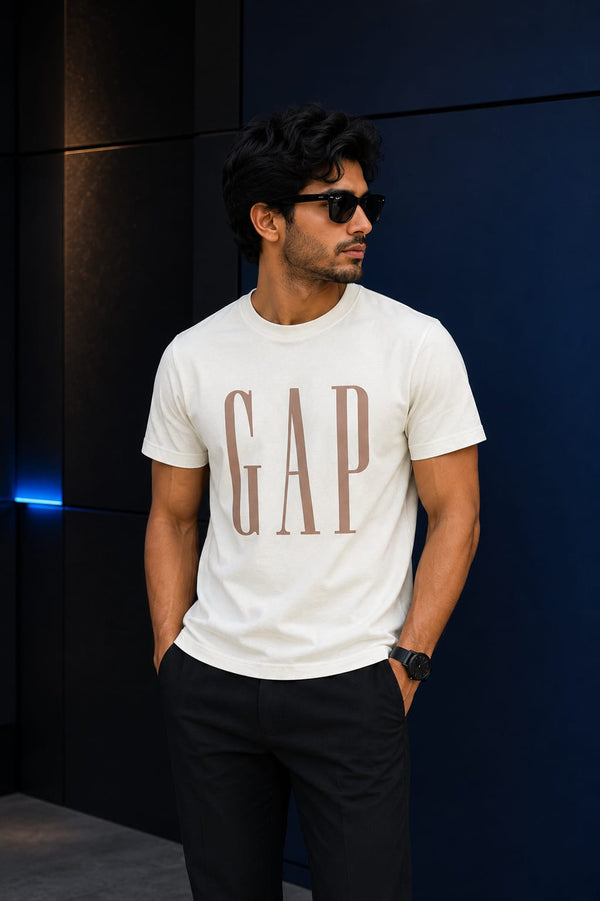 Men's White GAP Graphic Premium T-Shirt